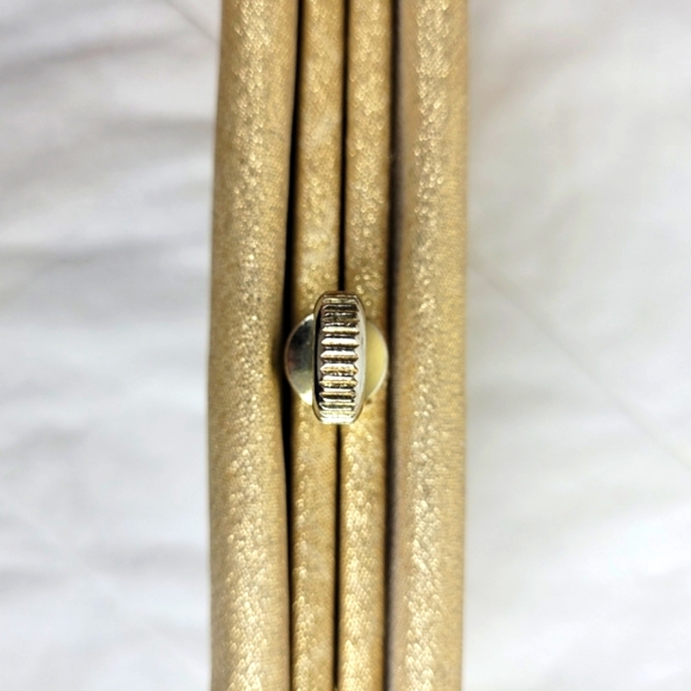 After Five 1950's Vintage Elegant Gold Clutch Bag Minimalist Contemporary Shape - Picture 10 of 11